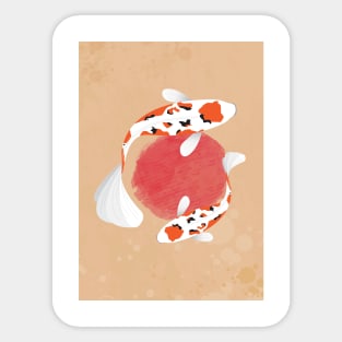 Fish Koi Illustration Sticker